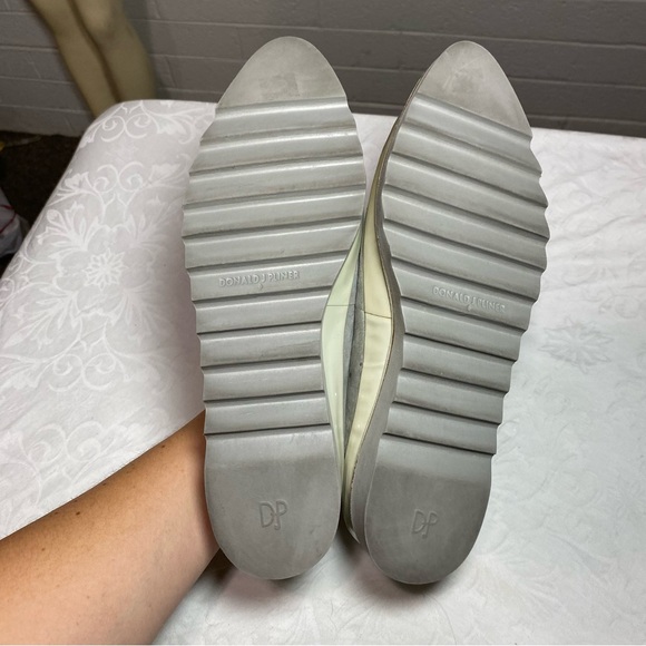 Donald J. Pliner Belize RZ Metallic Silver & Blue Suede Leather Loafers Slip On - Picture 11 of 11